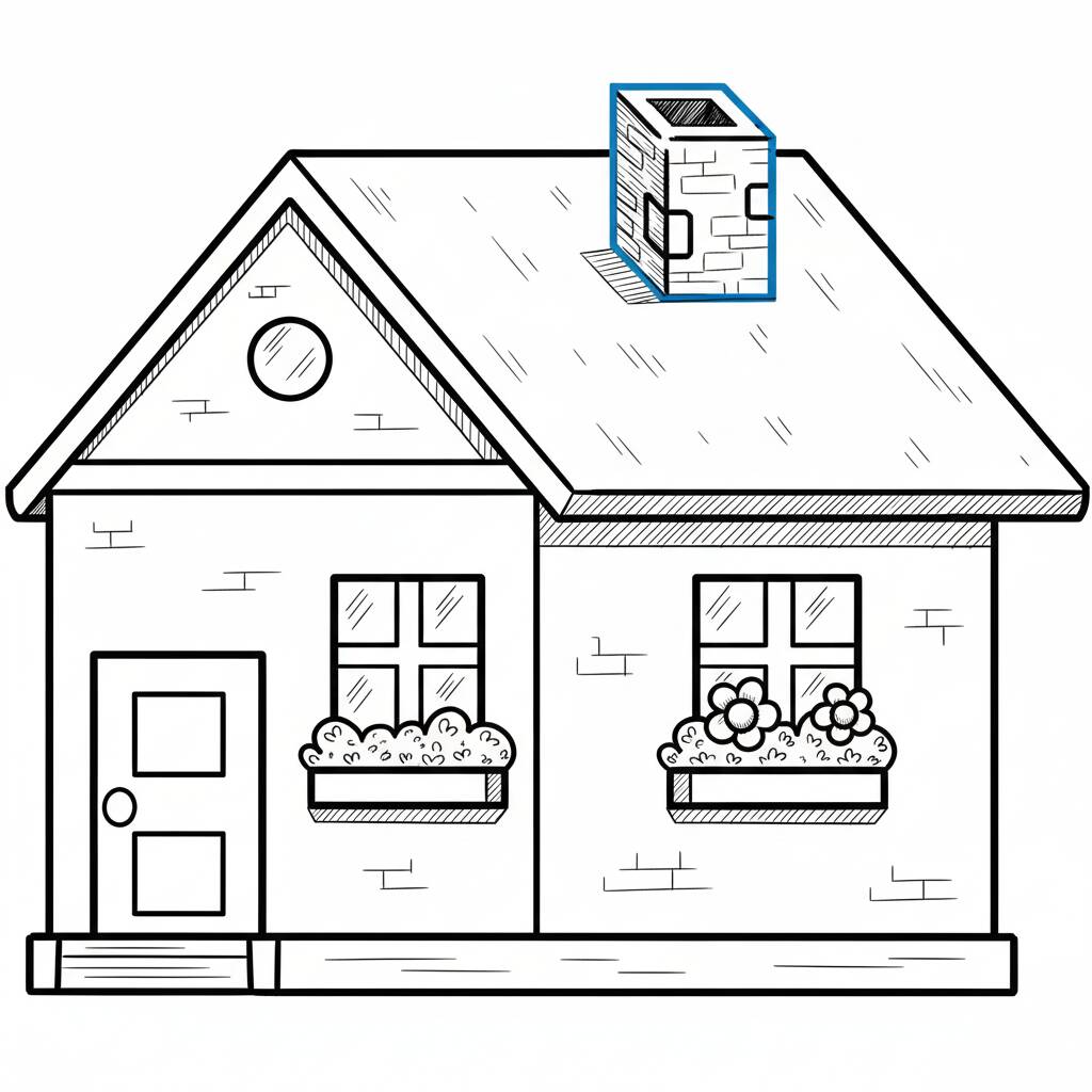 Como Desenhar uma Casa Simples – Passo a Passo Fácil – Passo 6