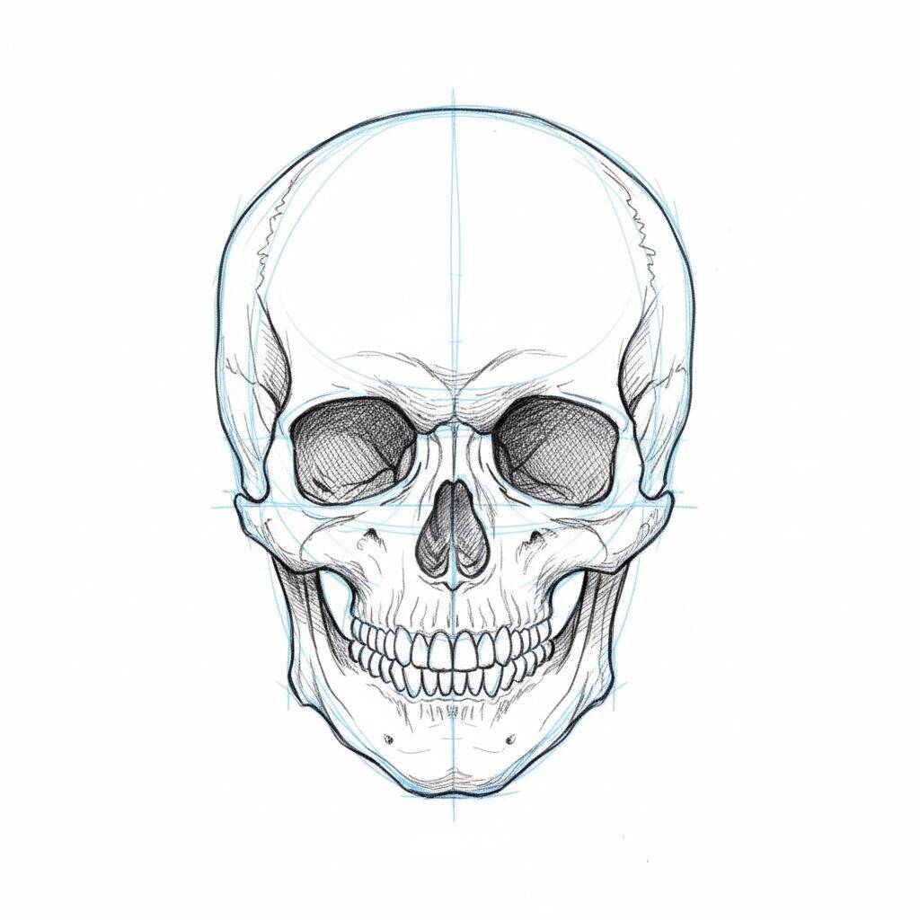 Como Desenhar uma Caveira Realista - Passo a Passo