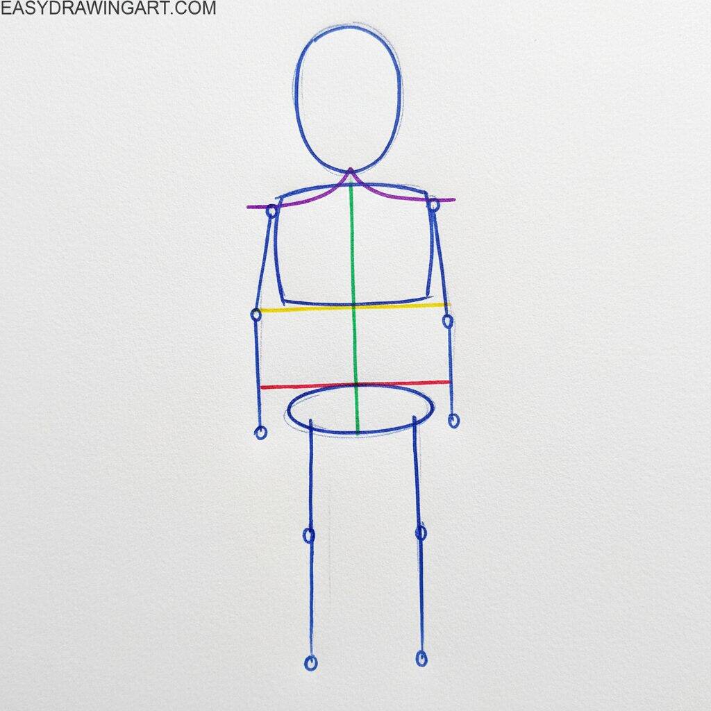 Cómo dibujar un niño (Niño) – Tutorial de dibujo paso a paso – Paso 1