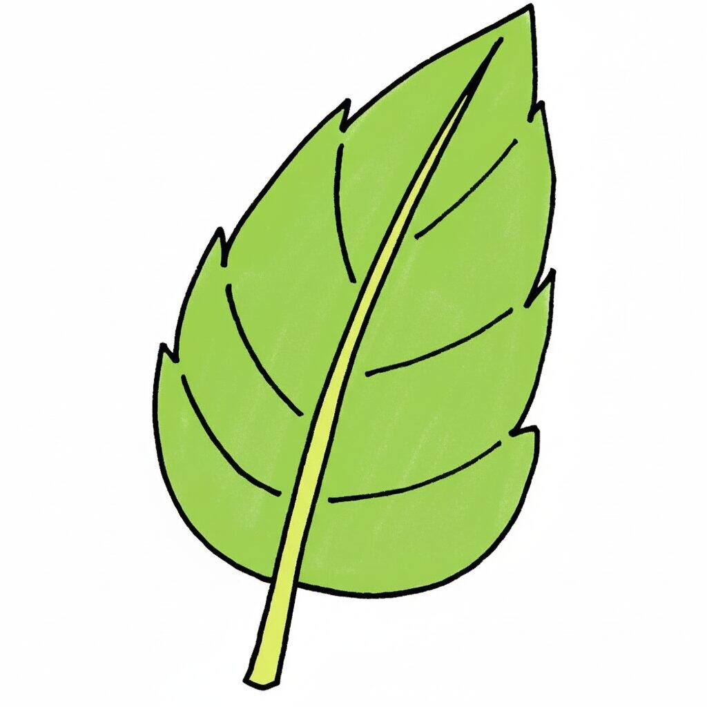 Como Desenhar uma Folha – Passo a Passo Fácil – Passo 4