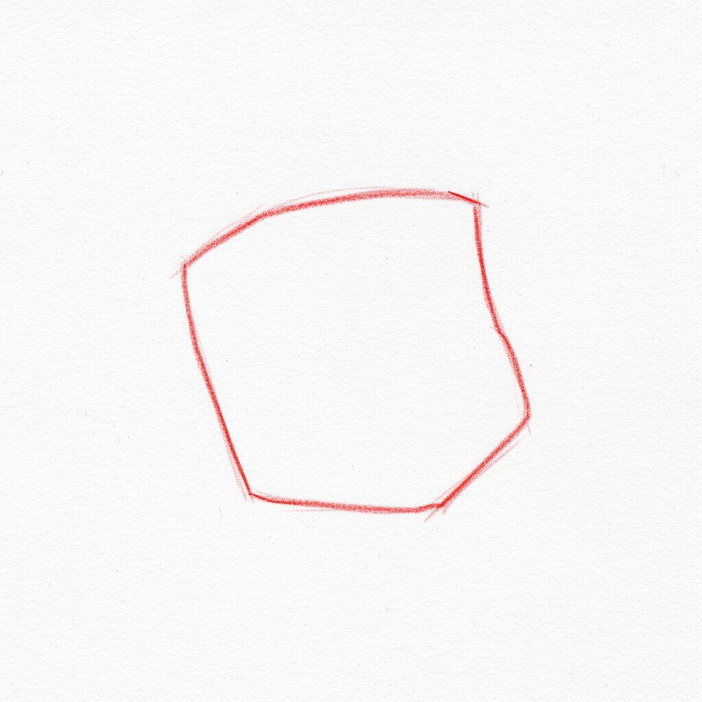 How to Draw a Hand – Step by Step Drawing Tutorial – Step 1