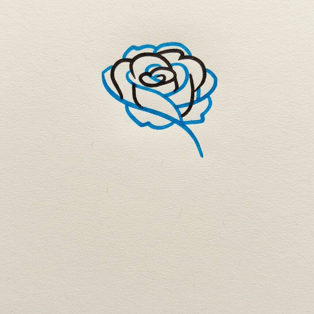 Como Desenhar uma Rosa – Passo 2