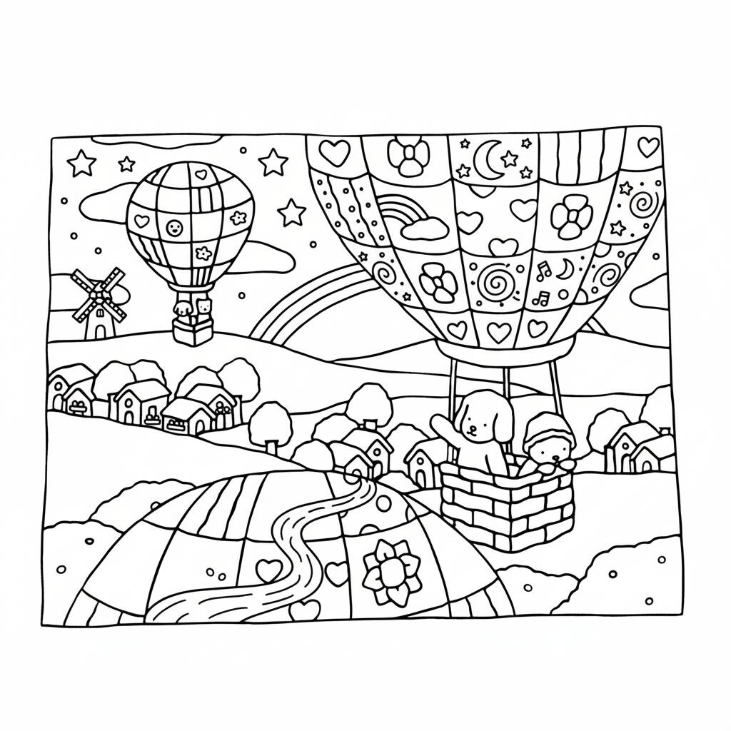 Desenho Bobbie Goods de balão de ar quente para colorir