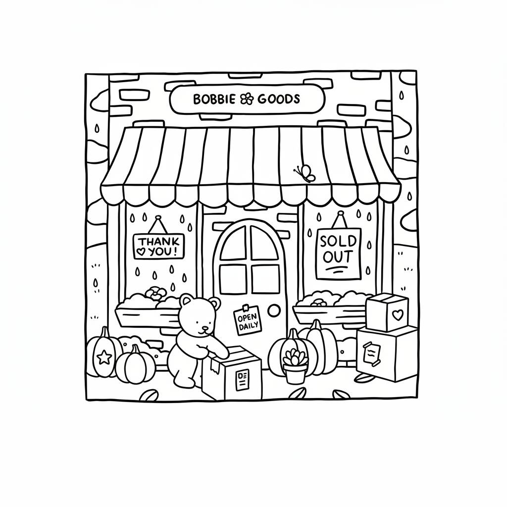Desenho Bobbie Goods na loja para colorir