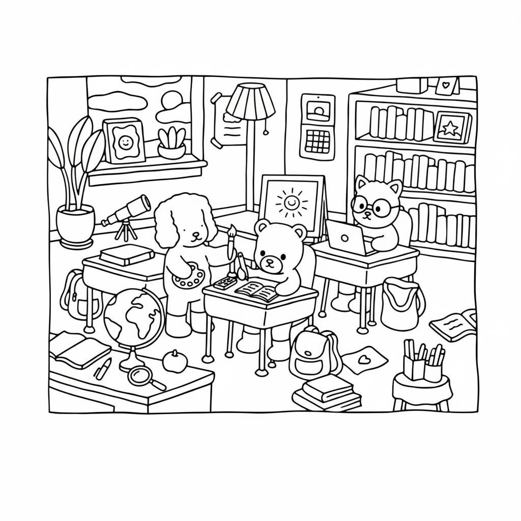 Desenho Bobbie Goods na sala de aula para colorir