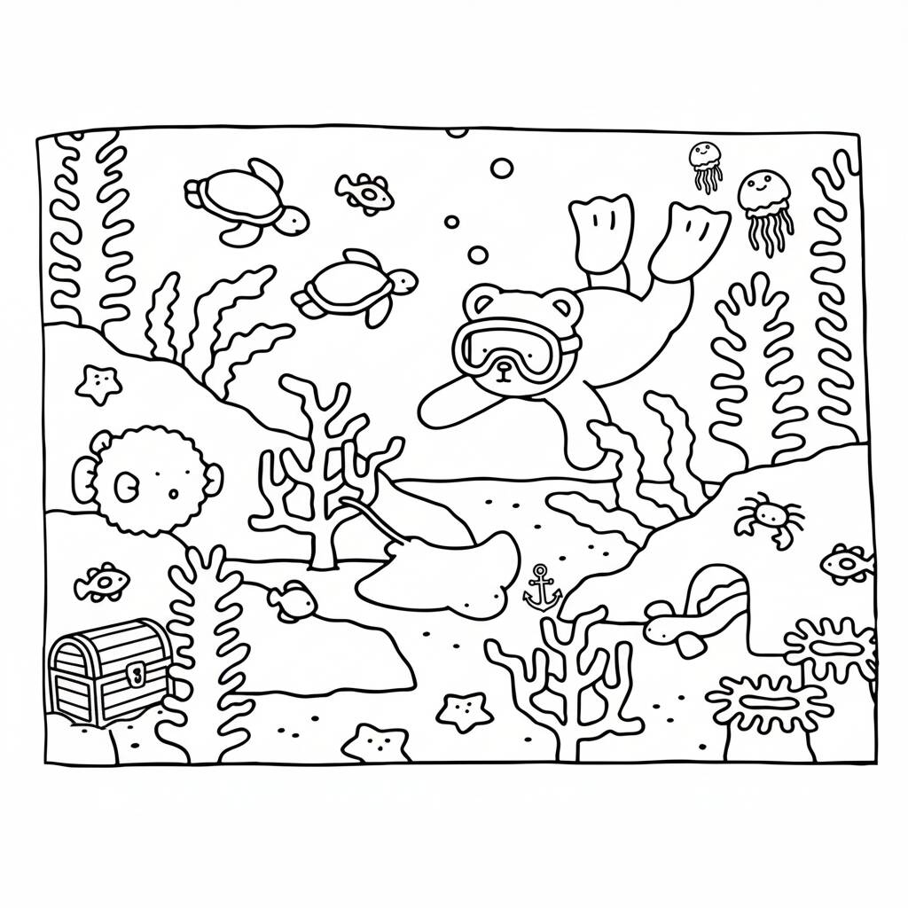 Desenho Bobbie Goods no fundo do mar para colorir