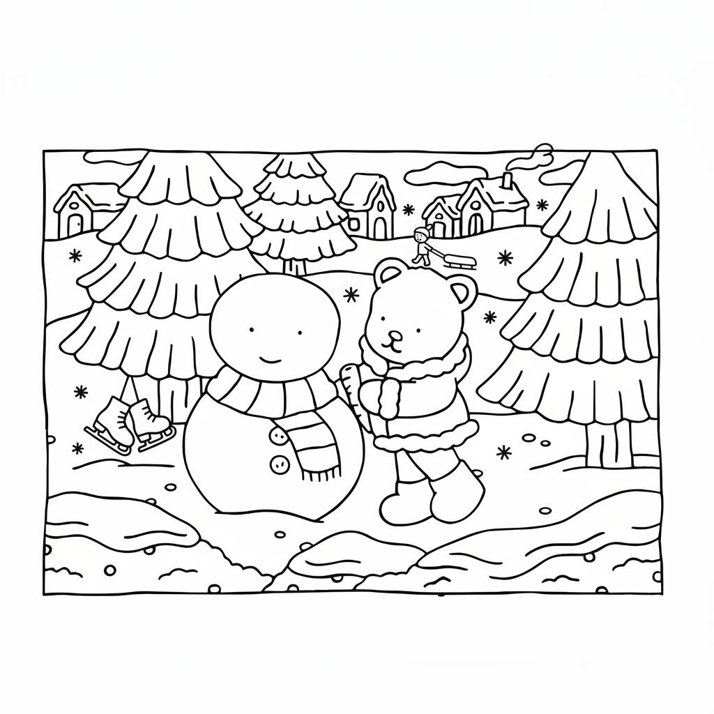 Dibujo de Bobbie Goods en invierno para colorear