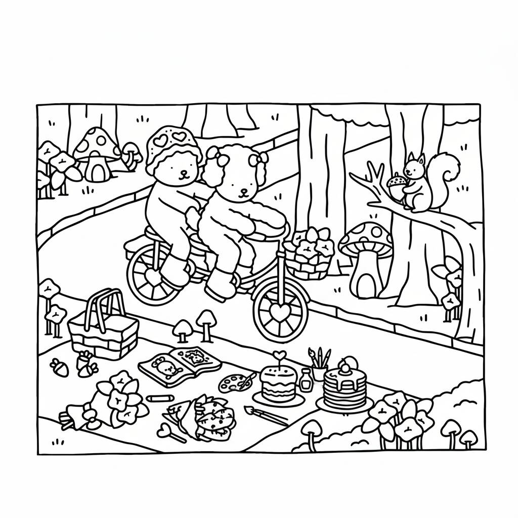 Desenho Bobbie Goods no passeio de bicicleta para colorir