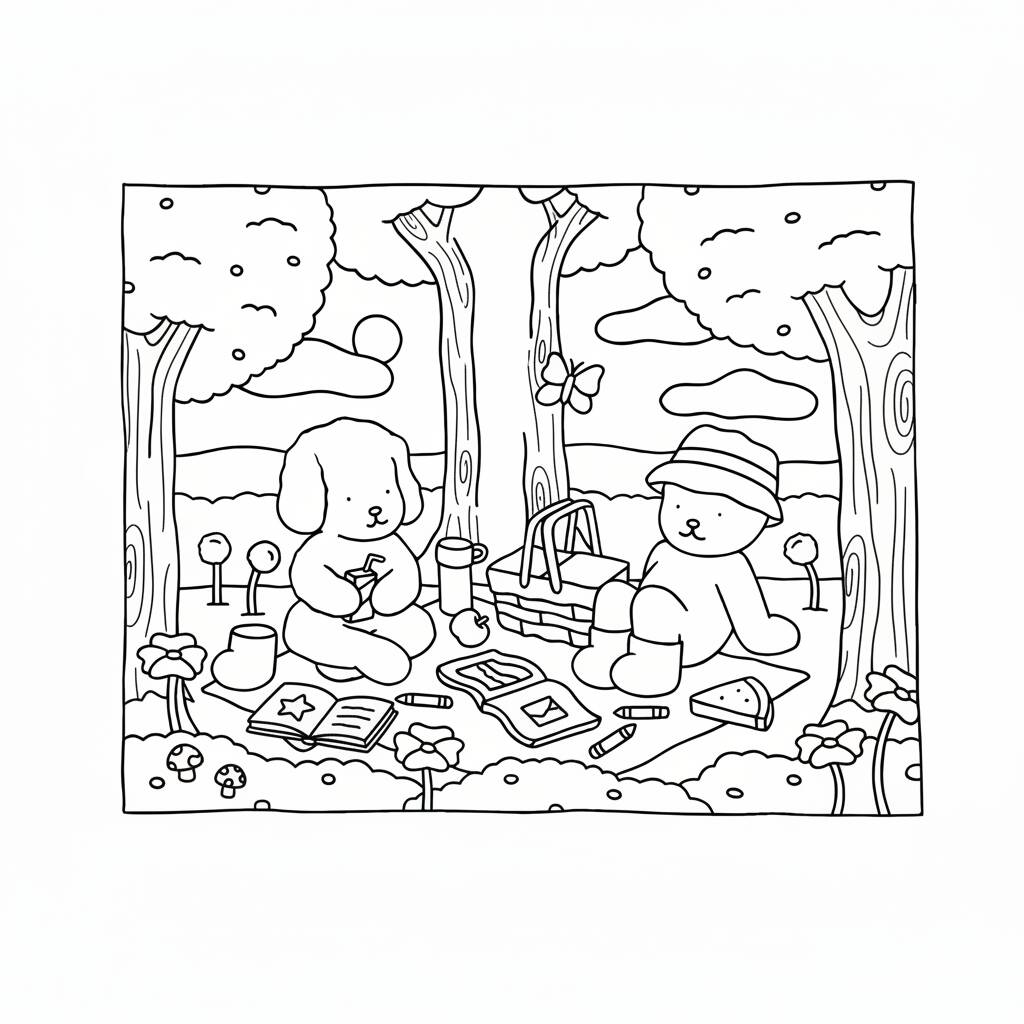 Dibujo de Bobbie Goods en el picnic para colorear
