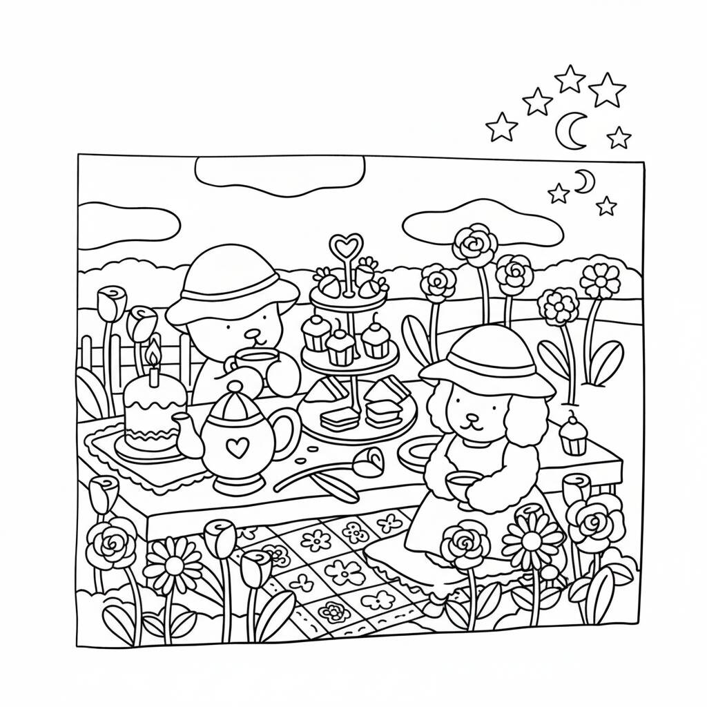 Dibujo de Bobbie Goods en el picnic para colorear