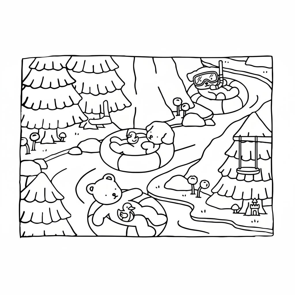 Desenho Bobbie Goods no rio para colorir