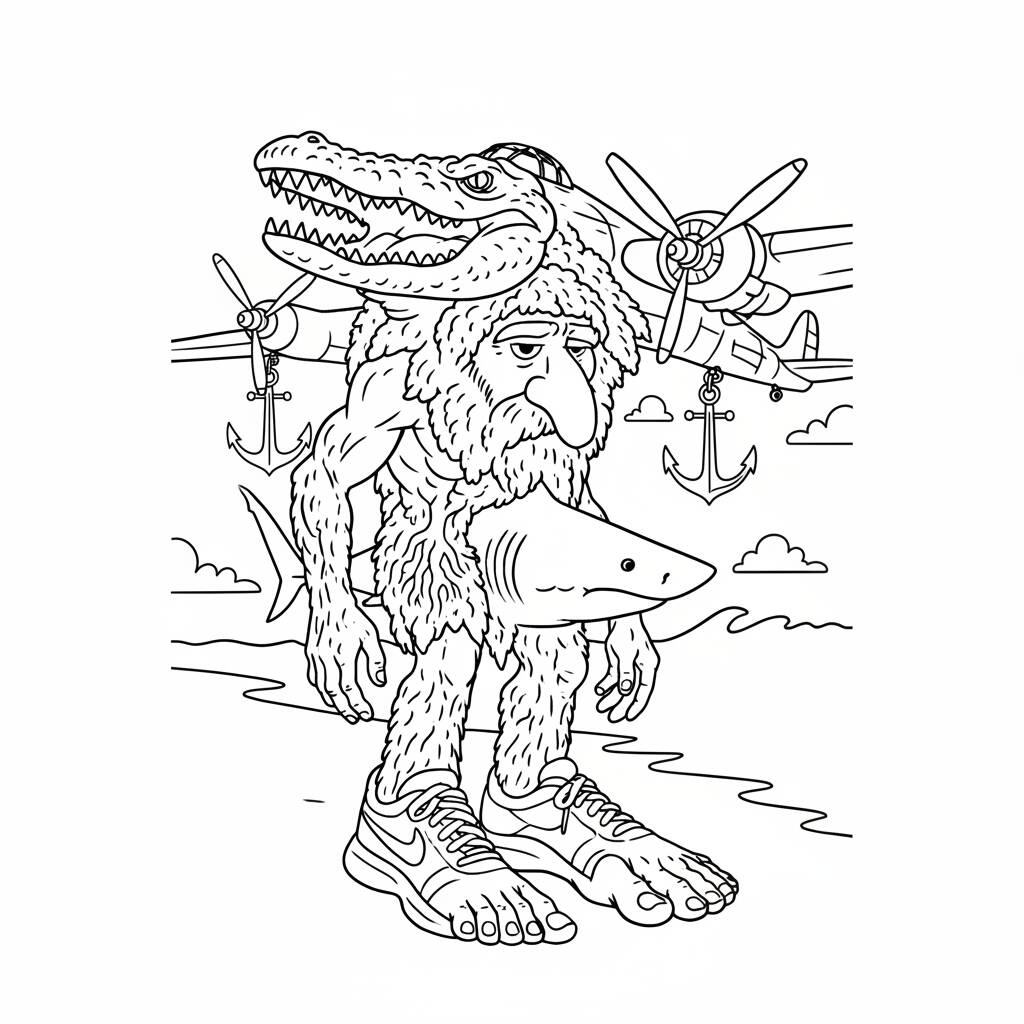 Desenho Italian Brainrot para colorir