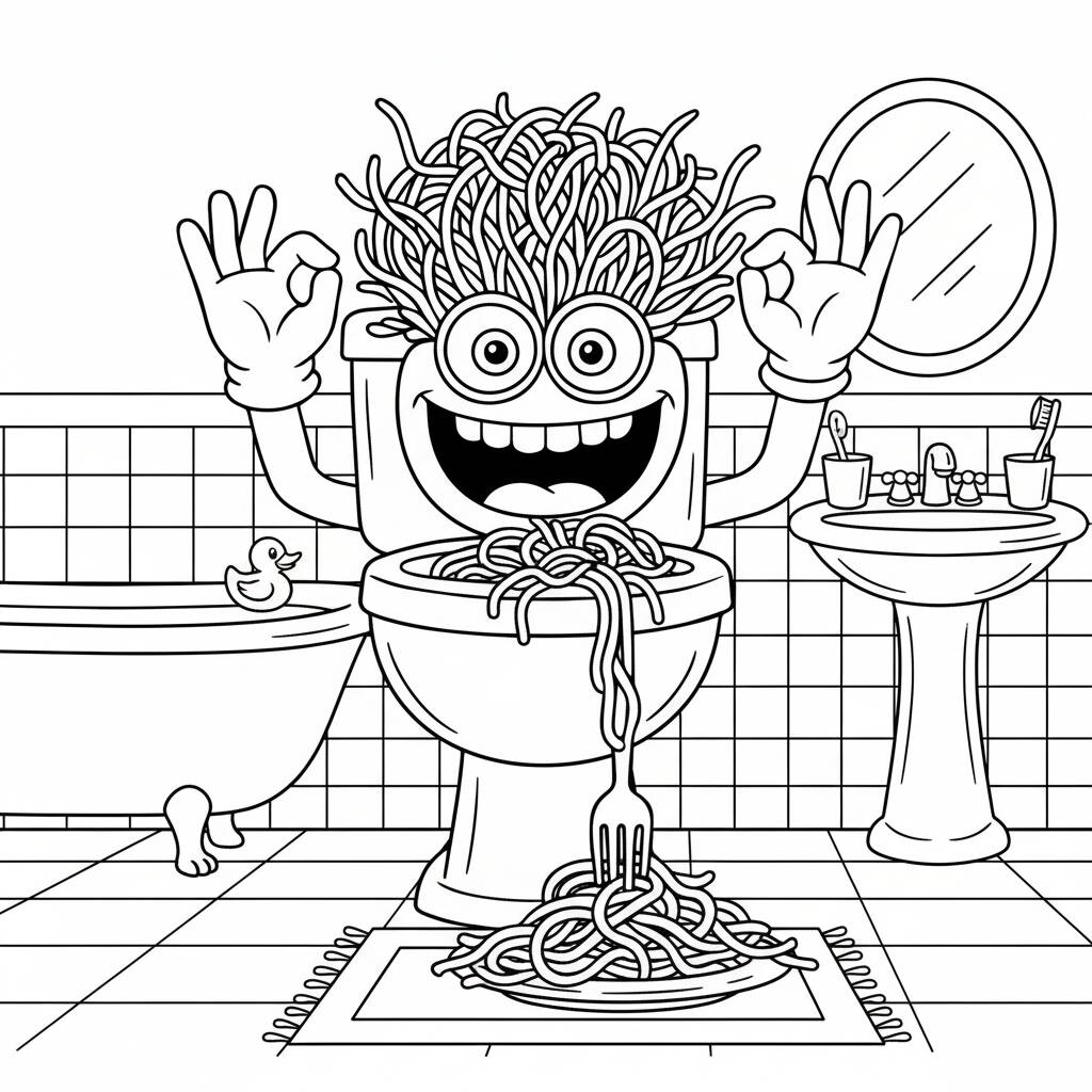 Desenho Italian Brainrot para colorir