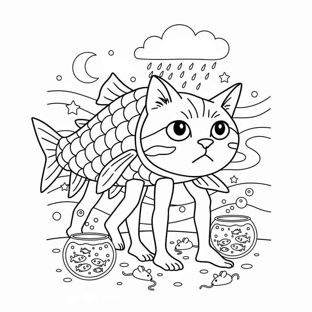 Desenho Italian Brainrot para colorir