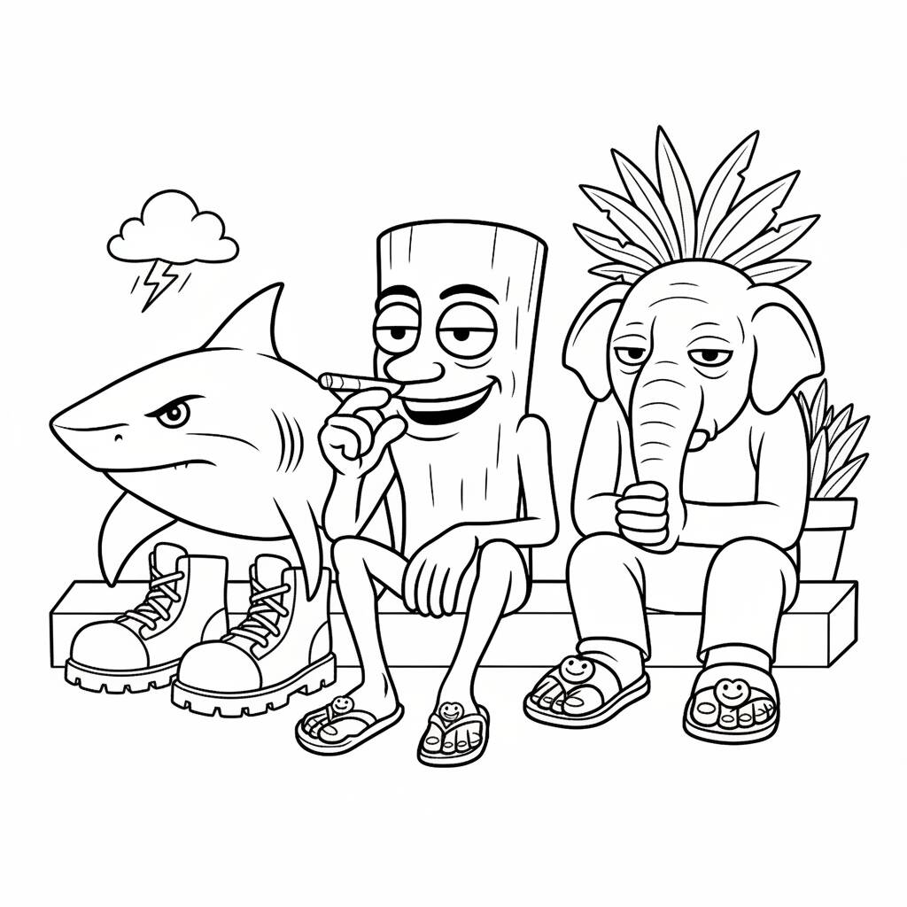 Desenho Italian Brainrot para colorir