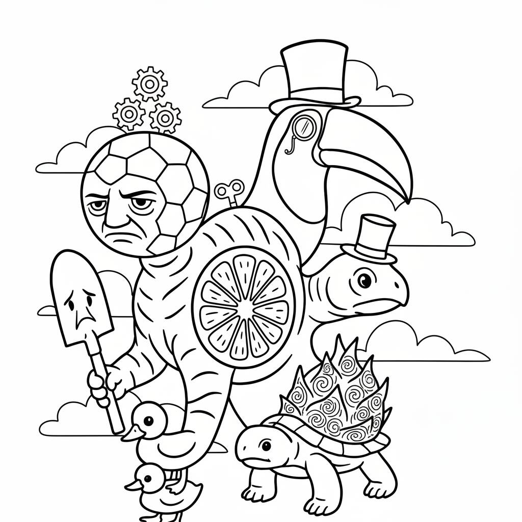 Desenho Italian Brainrot para colorir