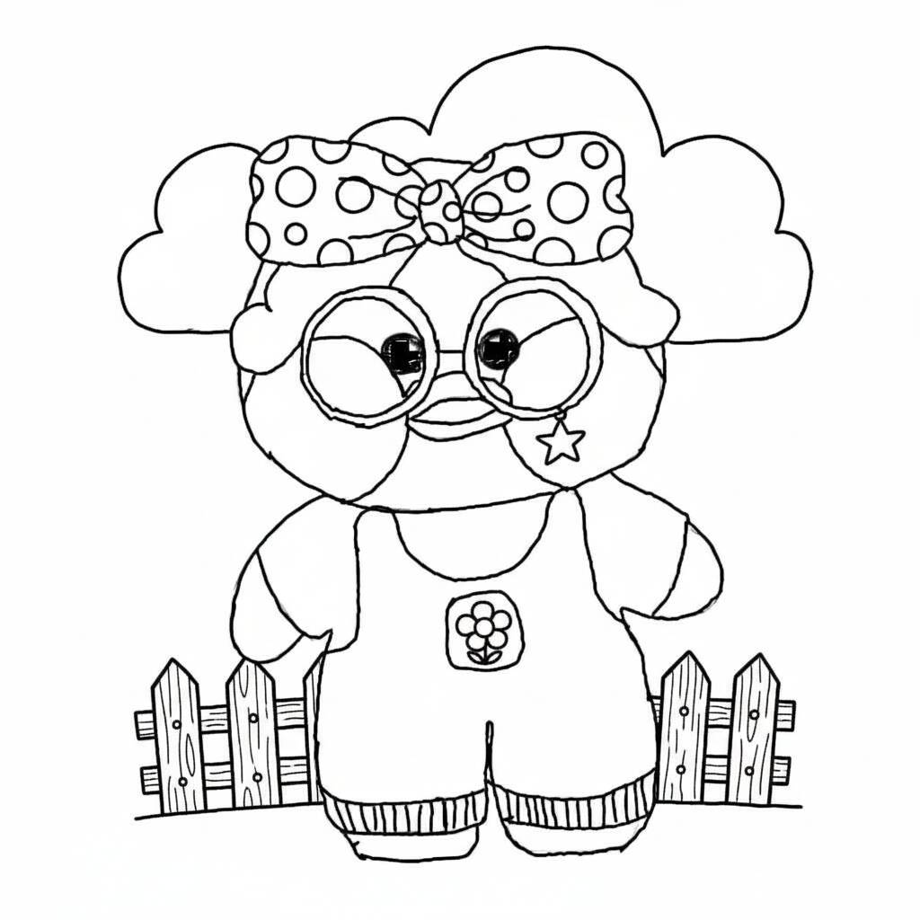 Desenho Paper Duck com roupas e acessórios para colorir (Imprimir)