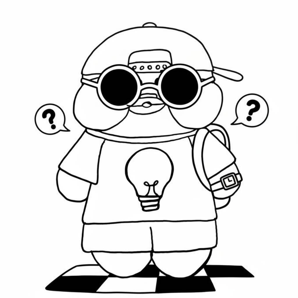 Desenho Paper Duck estiloso para colorir (Imprimir)