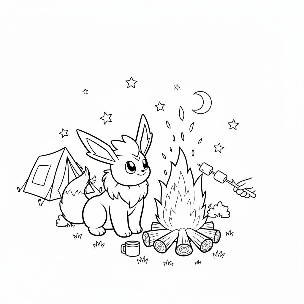Desenho Pokémon Eevee para colorir
