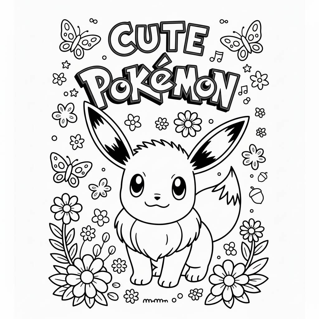 Desenho Pokémon Eevee para colorir