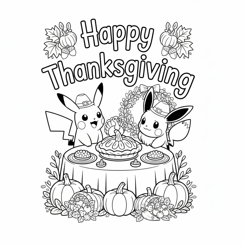 Desenho Pokémon Pikachu para colorir