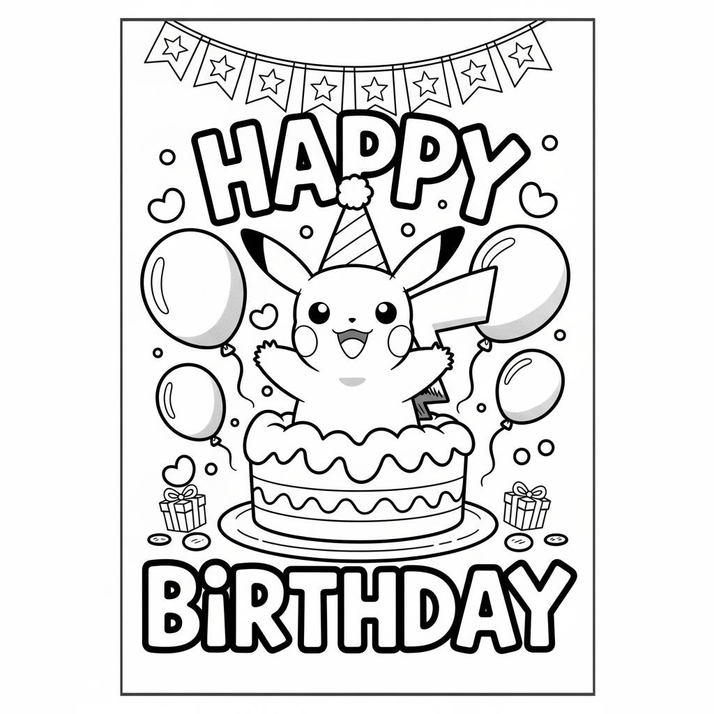 Desenho Pokémon Pikachu para colorir