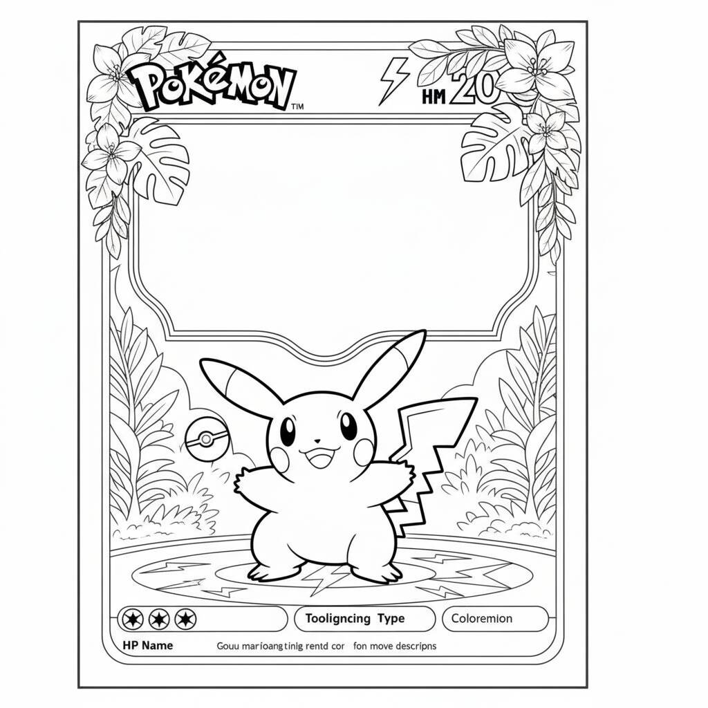 Desenho Pokémon Pikachu para colorir