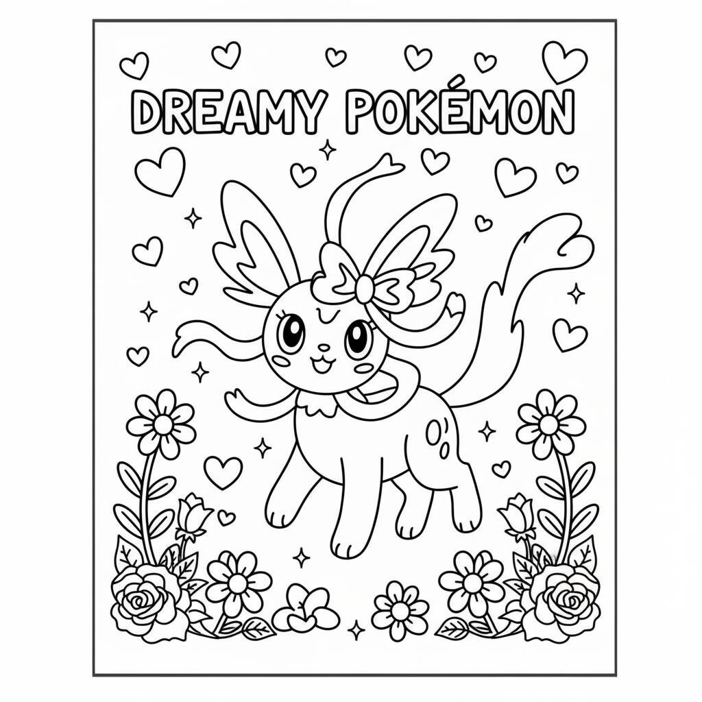 Desenho Pokémon Sylveon para colorir