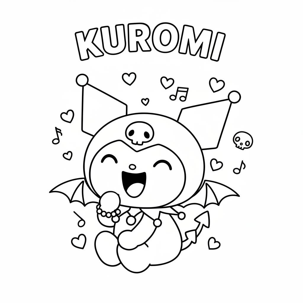 Kuromi coloring page