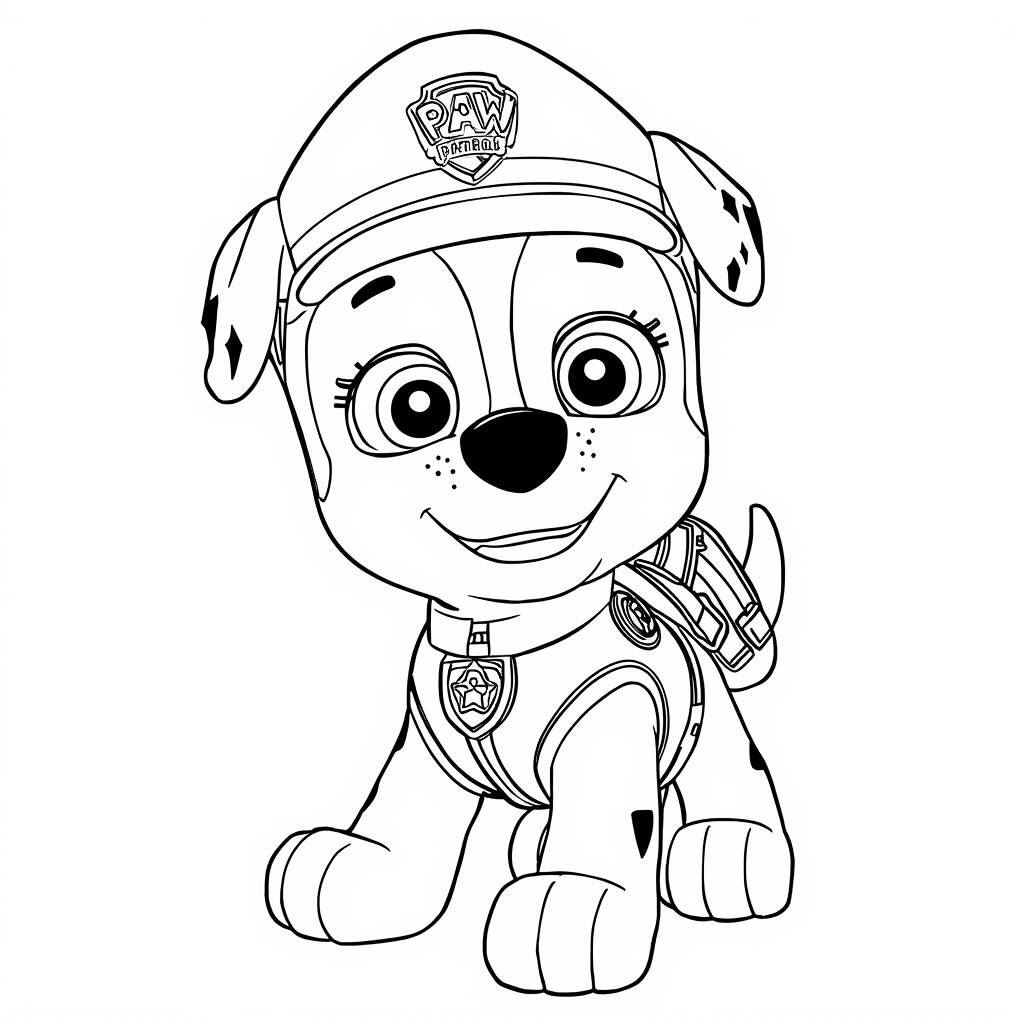 Desenho da Patrulha Canina Chase para Colorir