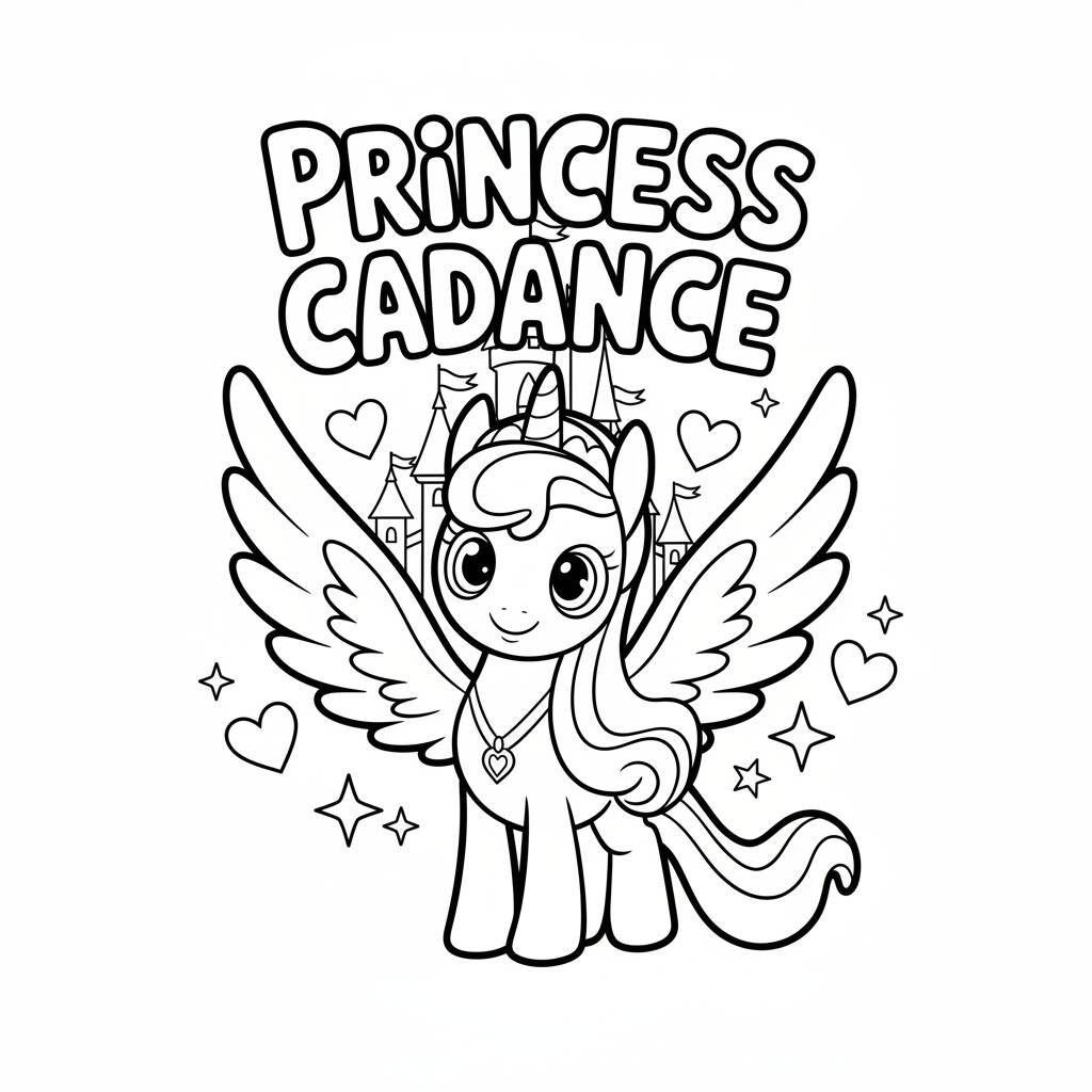 Desenho da Princesa Cadance para colorir