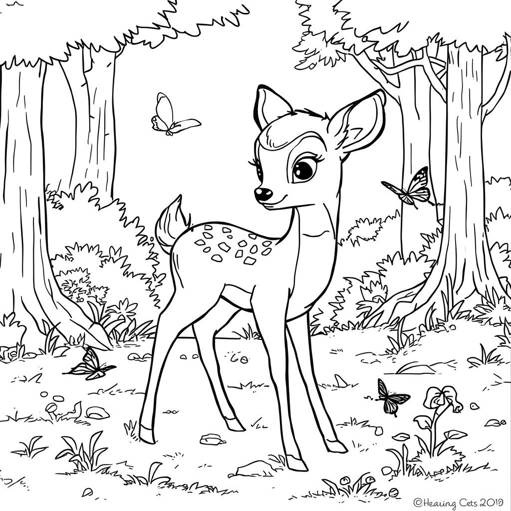 Desenho de Bambi para Colorir