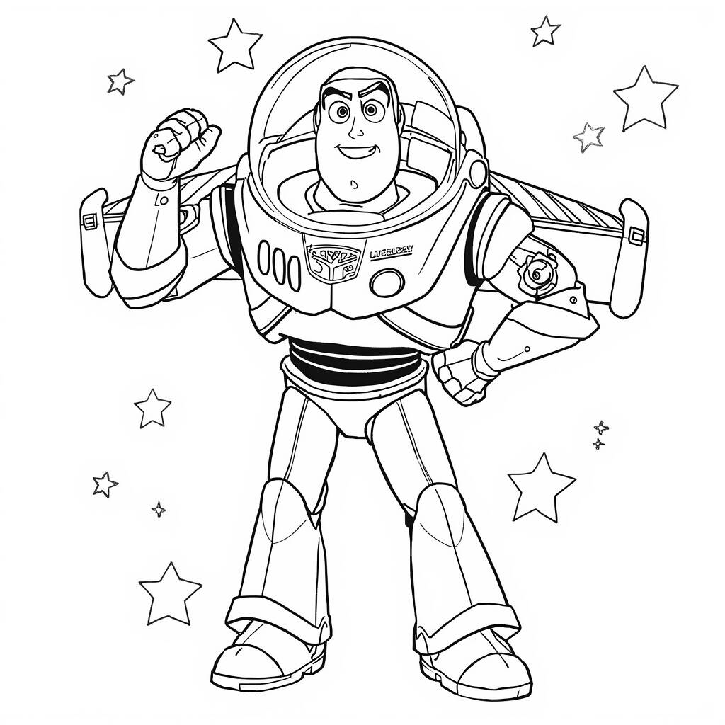 Desenho de Buzz Lightyear de Toy Story para Colorir