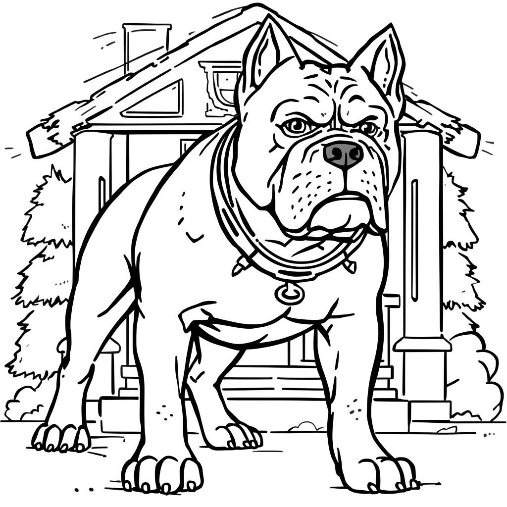 Desenho de Cachorro Cão de Guarda para Colorir