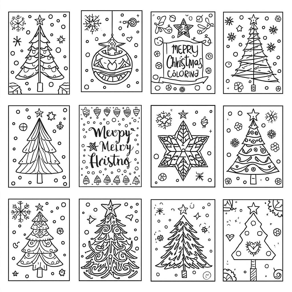 Desenho de Cartões de Natal para Colorir