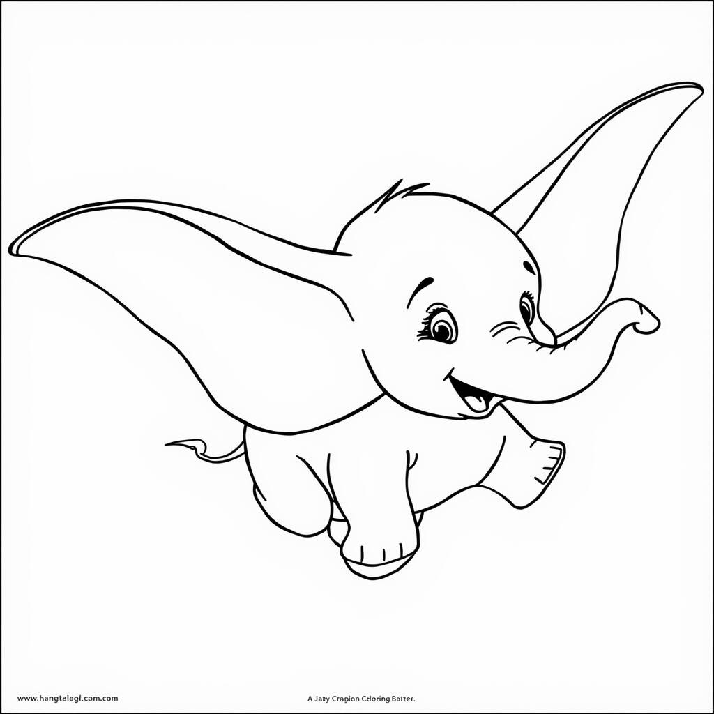Desenho de Dumbo para Colorir