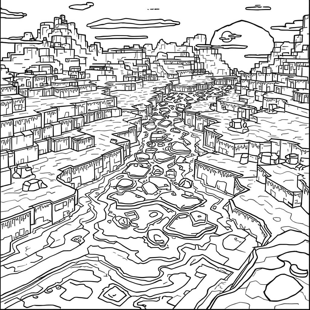 Desenho de Lava do Minecraft para Colorir