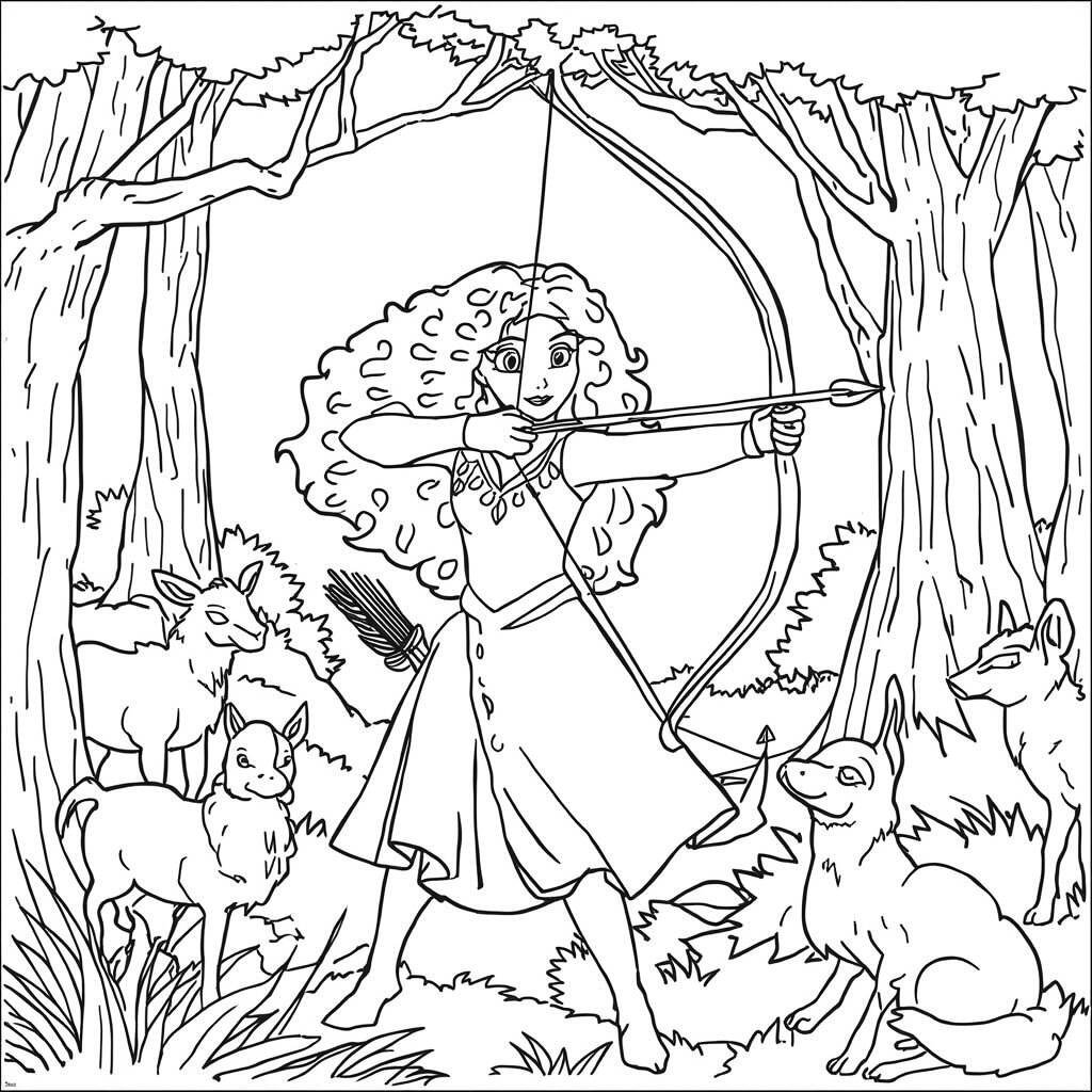 Desenho de Merida de Valente para Colorir