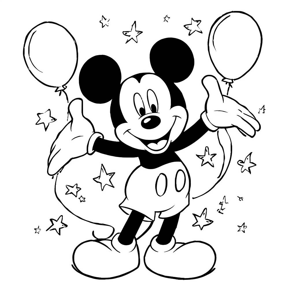 Desenho de Mickey Mouse para Colorir