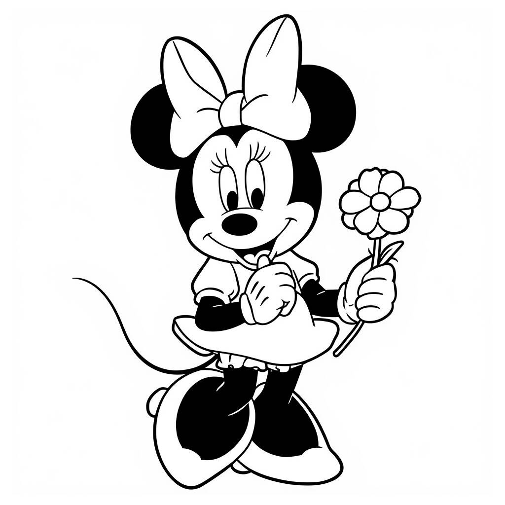 Desenho de Minnie Mouse para Colorir