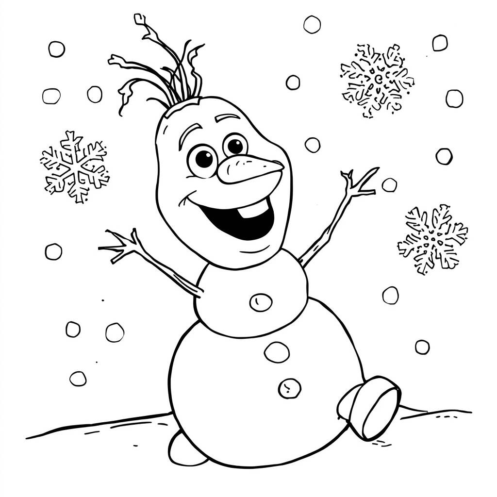 Desenho de Olaf do Frozen para Colorir
