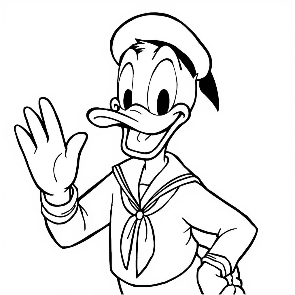Desenho de Pato Donald para Colorir