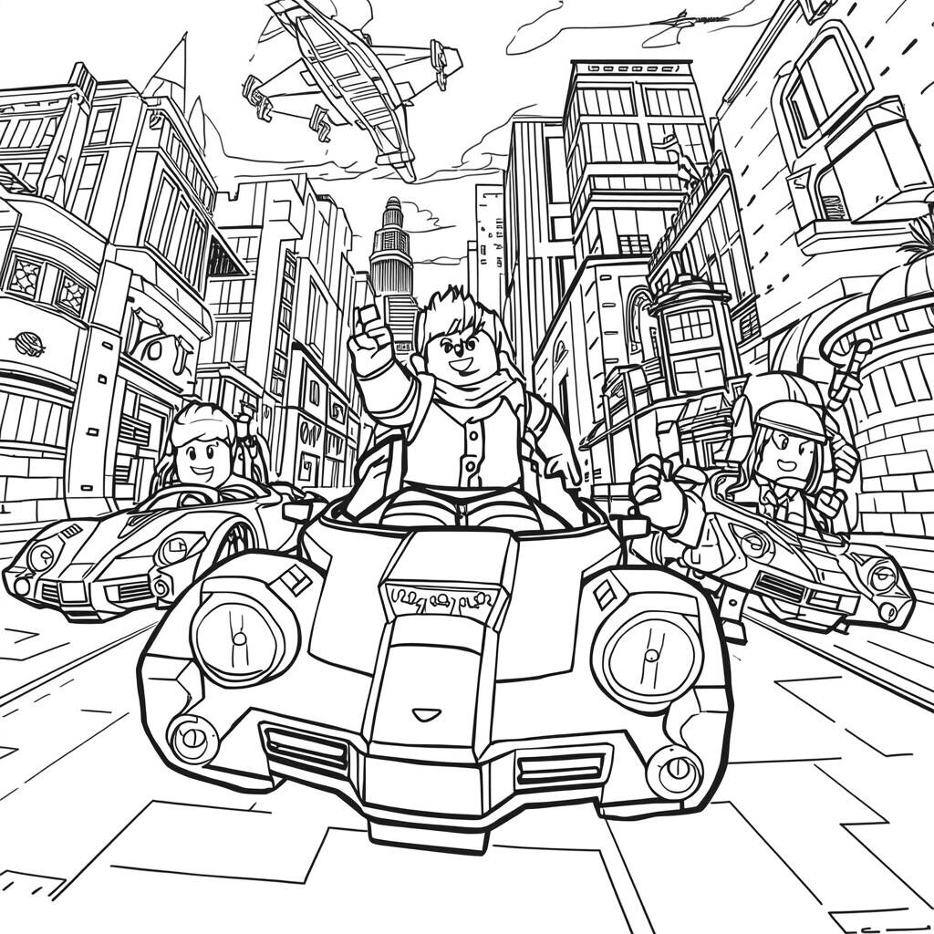 Desenho de Roblox para Colorir de Futuro