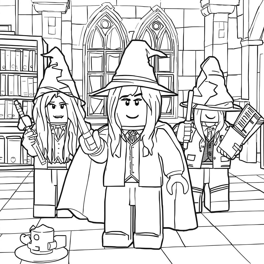 Desenho de Roblox para Colorir de Magia