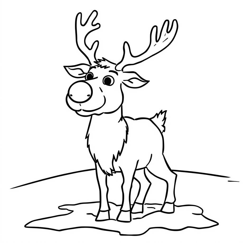 Sven with his carrot nose coloring page