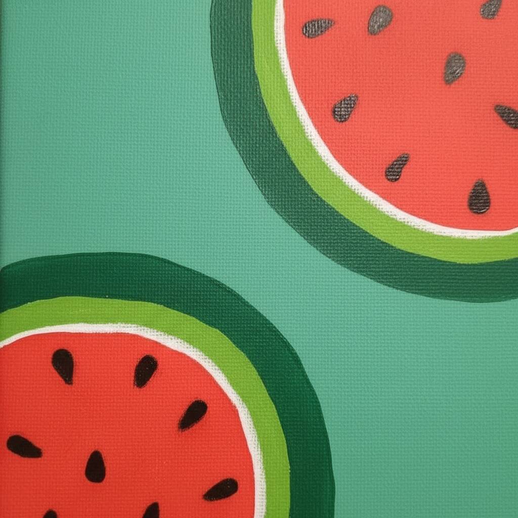 Desenho de fatias de melancia para colorir