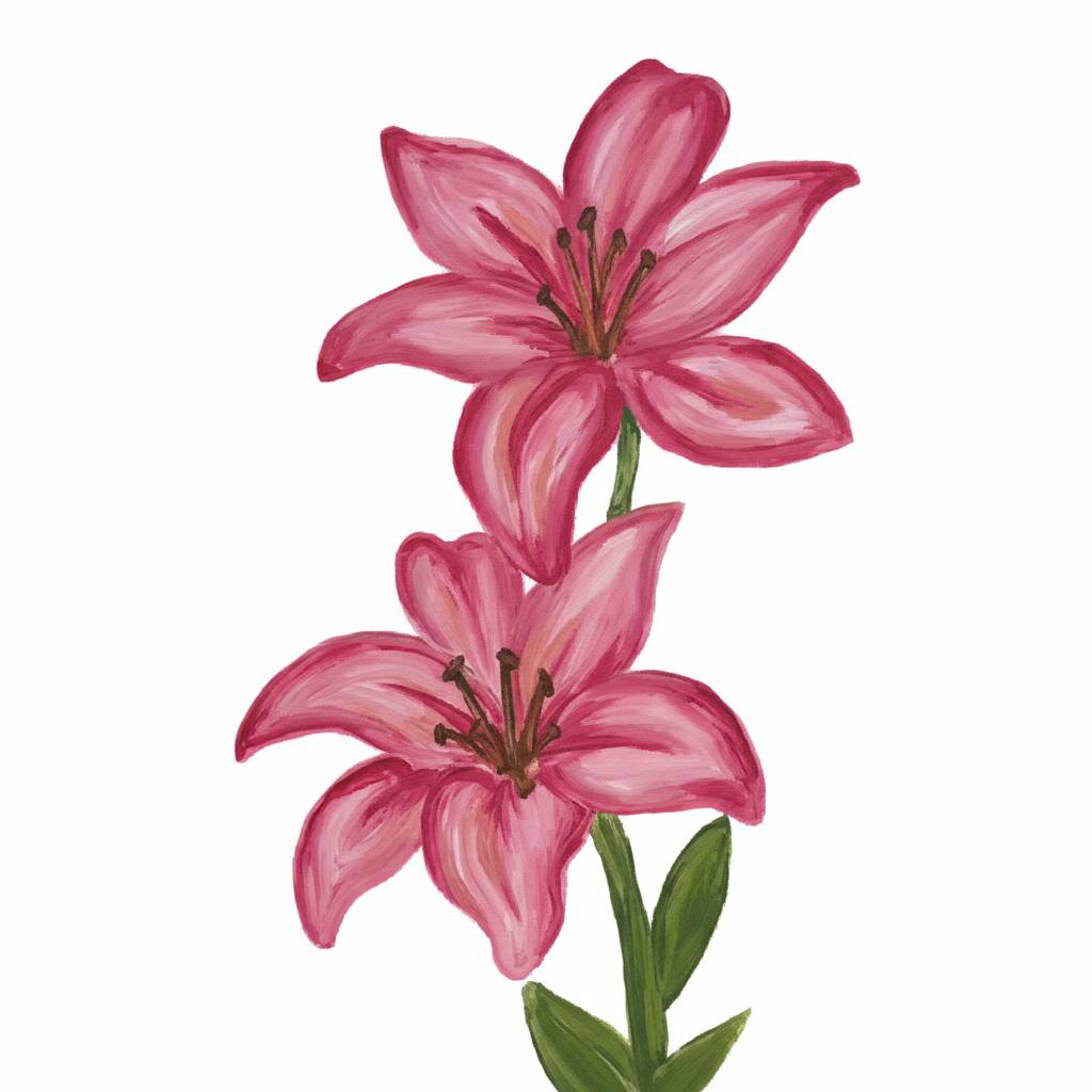 Pink flower coloring page