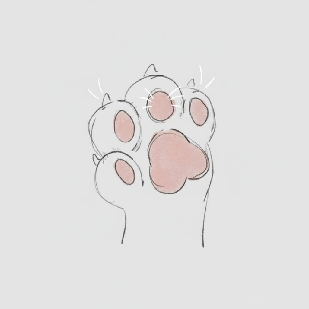 Desenho de pata de animal fofo para colorir