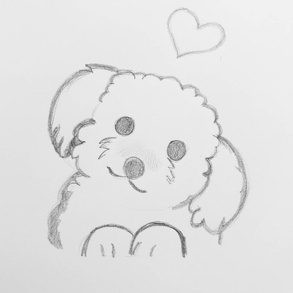 Desenho de um ursinho fofo com um coração para colorir