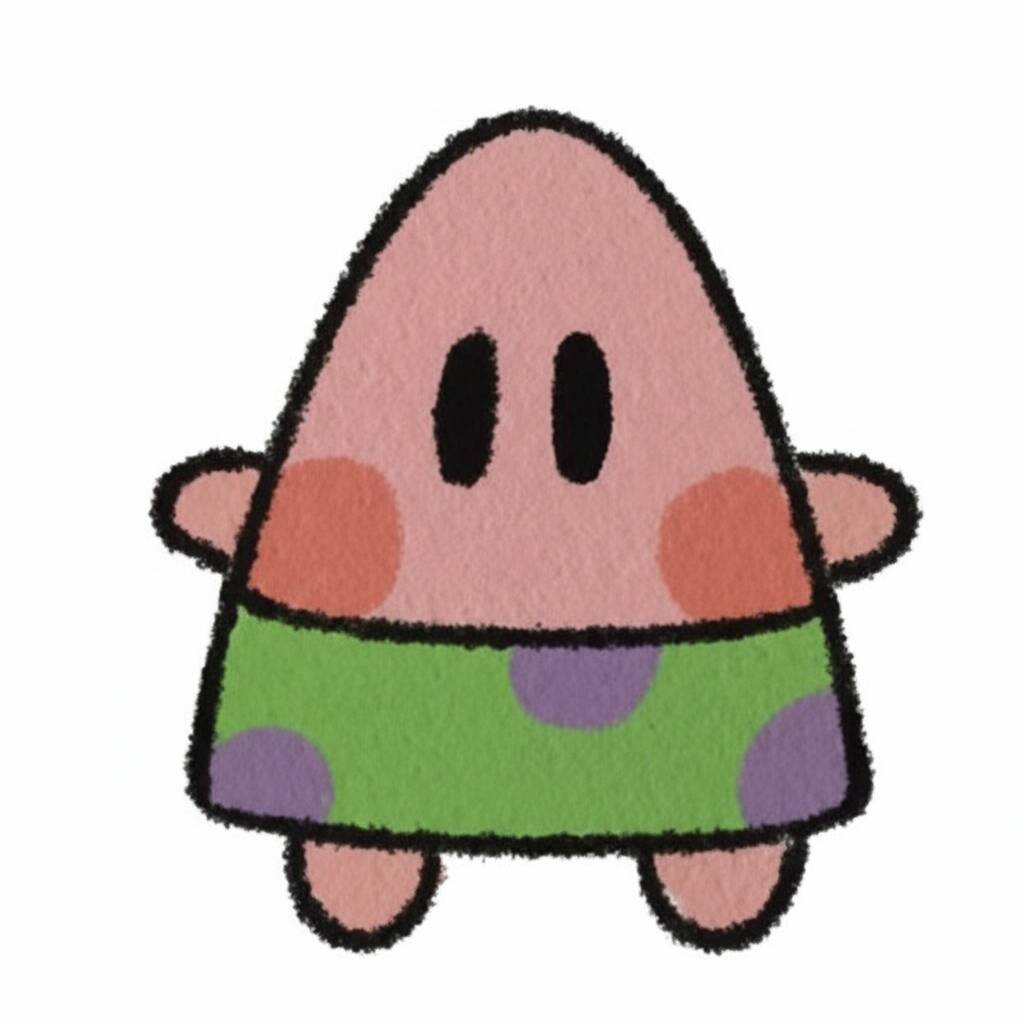 Desenho divertido de personagem fofo para colorir